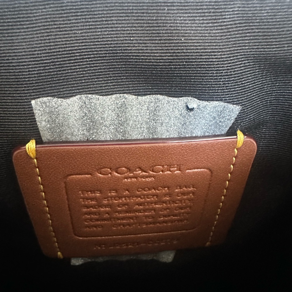 NWT Coach Sprint Sling Black Leather & Suede Mini Backpack - Picture 5 of 8